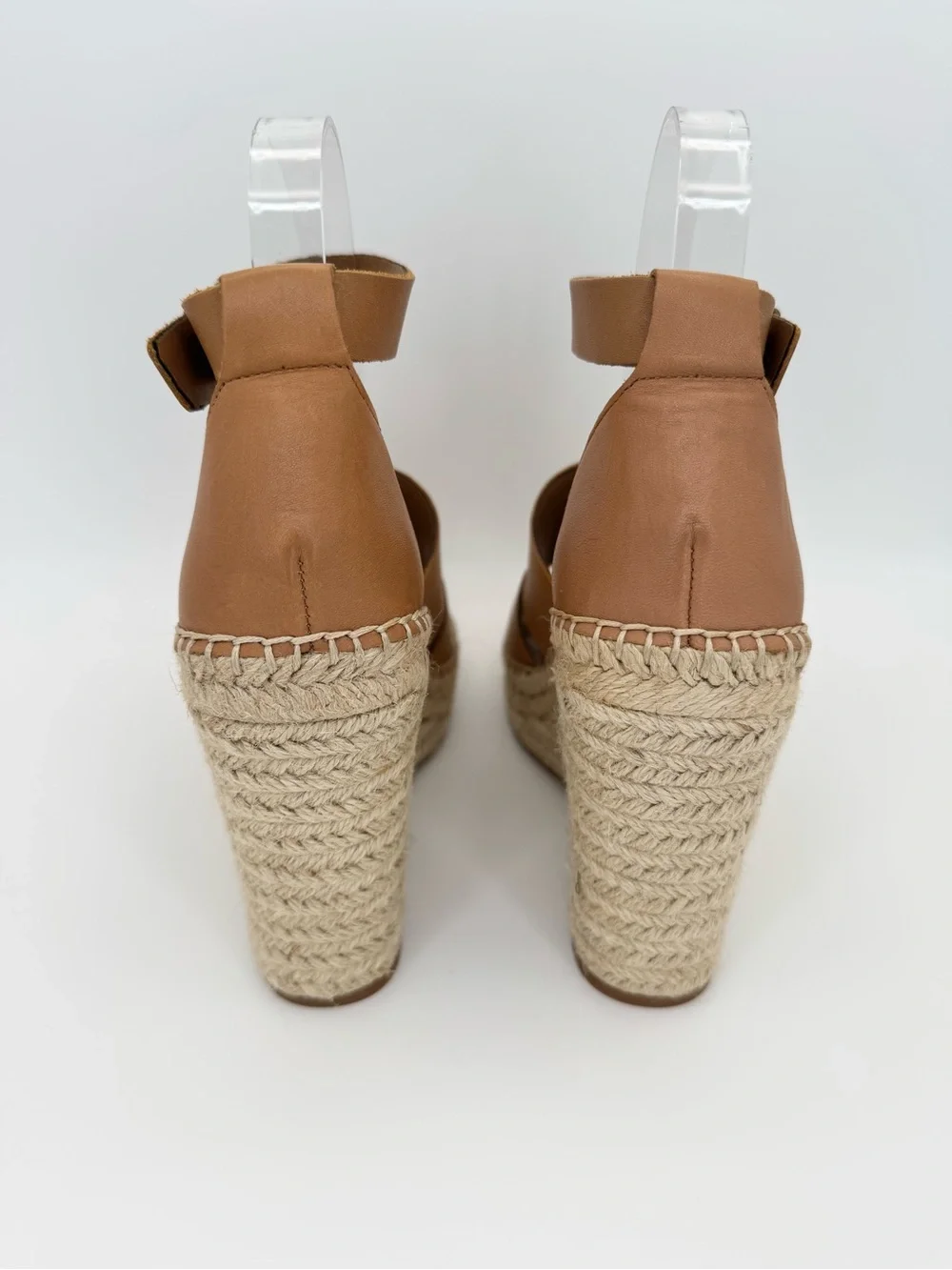 TREASURE & BOND Sannibel Wedge Sandals 7.5 Tan Leather Espadrille Platform